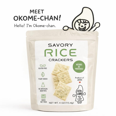 Nogi Gluten-Free Rice Bran Crackers | Savory Plant-Based Snack