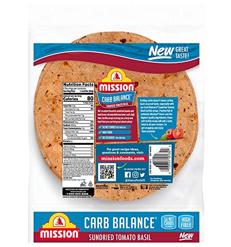 2/8ct, 16 Mission Carb Balance Tomato Basil Wraps by Mission - wraps total