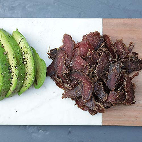 Ayoba Traditional Grass Fed Beef Biltong Slices - Keto Friendly Air-Dried Beef Paleo Snacks (4 Ounce, Pack of 1)