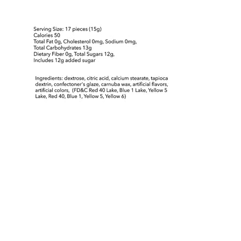DM Sweets 1.5 lbs Assorted Rainbow Pucker Candy - of Fresh Delicious Sour Fruity Flavored Crunchy Candy. Perfect
