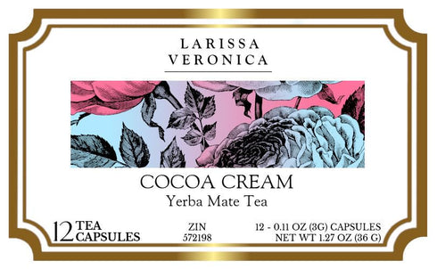 Larissa Veronica (12 572198) 2 Pack Cocoa Cream Yerba Mate Tea (Single Serve K-Cup Pods) pods, ZIN: