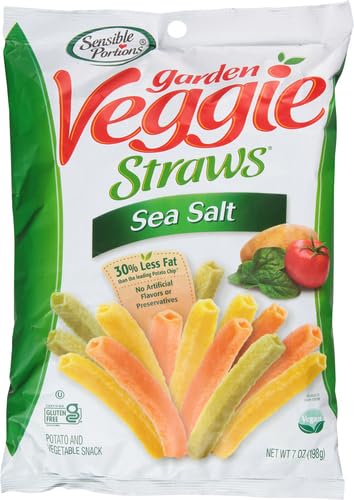 Sensible Portions Garden Veggie Sea Salt Straws, 7 oz Snack