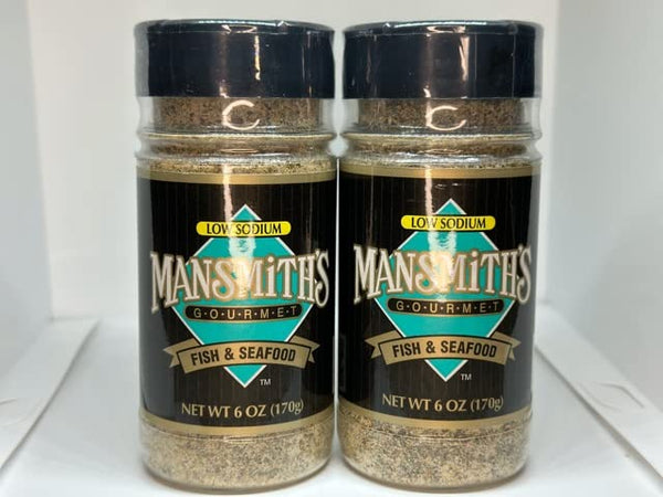 Mansmith's Fish and Seafood Seasoning, Low Sodium, 6oz., Twin Pack