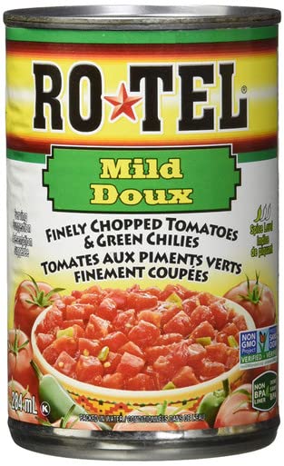 Rotel Salsa Mild Finely Chopped Tomatoes & Green Chilies 284ml/9.6oz Imported from
