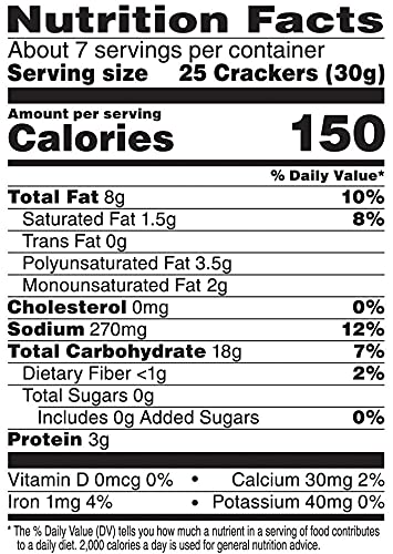 7oz (Pack 6) Cheez-It, Baked Snack Cheese Crackers, Cheddar Jack