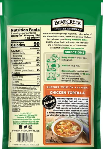 7.9 Bear Creek Soup Mix, Tortilla, Ounce
