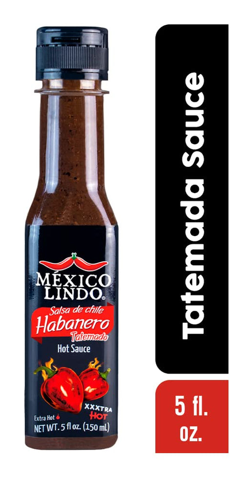 Mexico Lindo Habanero Hot Sauce Xxxtra Hot, 83,200 Scoville Level, Perfect for Quesadillas, Soups & Nachos - 5 Fl Oz