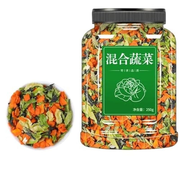 Sivia Dehydrated vegetables, dried greens and scallions, carrots, freeze-dried vegetables 250g/can, seasoning packet,