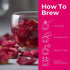 BLUE TEA - Rose Tea - 0.88 Oz (25 Cups) Loose, Rich in Vitamin-C, Caffeine Free Herbal Tea in Pet Jar