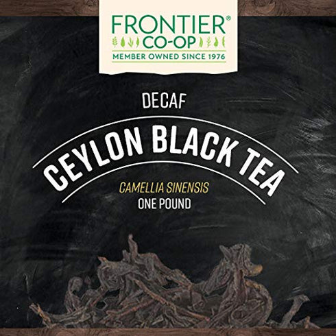 CO2 1 lb. Frontier Co-op Ceylon (Broken Orange Pekoe) Decaf., Kosher | Bulk Bag | Camellia sinensis L.