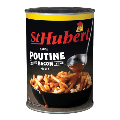 St Hubert 13.5 (Pack 3) Smoked Bacon Ready To Serve Poutine Gravy, Ounce Cans of {Imported from Canada}