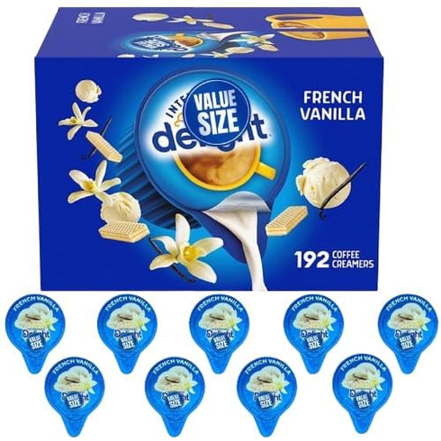 Generic French Vanilla Coffee Creamer Cups 192 Count Single Serve Non-Dairy Creamer No