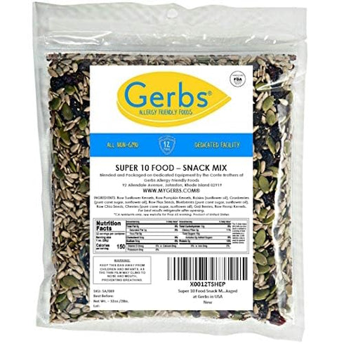 4 lbs. 5 5 14 Gerbs Superfood Snack Mix | Raw Seeds & Unsulfured Sweetened Dried Fruit, Resealable Bag | Sweet-Tart