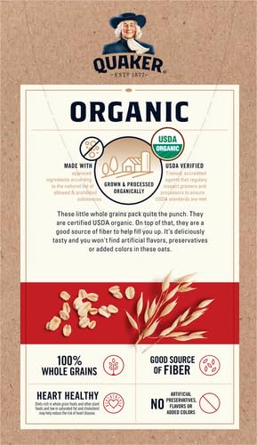 7.9 Oz (Packaging Quaker Instant Oatmeal, Organic Regular, May Vary)