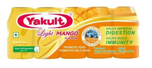 Generic Yakult Light Mango Flavour Fermented Milk Drink, Improves Digestion and Immunity (Pack