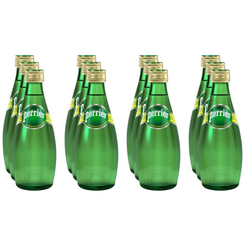 Perrier Sparkling Natural Mineral Water, 11 Oz Glass Bottles - (Pack of