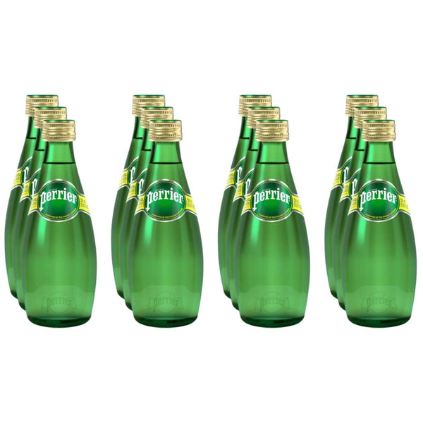 Perrier Sparkling Natural Mineral Water, 11 Oz Glass Bottles - (Pack of