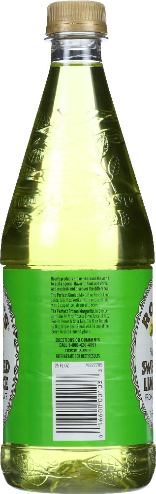 Rose's 25 Oz 1 Pack West india Sweetened Lime Juice Fl