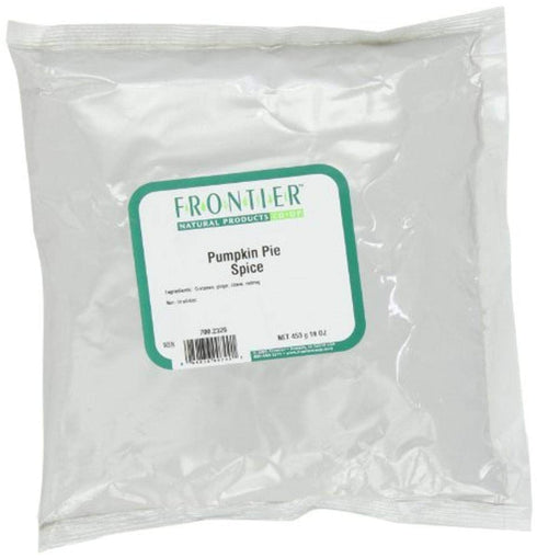 Frontier Co-op Pumpkin Pie Spice, 1-Pound Bulk Bag, Nutmeg, Cloves, Ginger & Cinnamon, Enhances Tea, Seasoning, Kosher