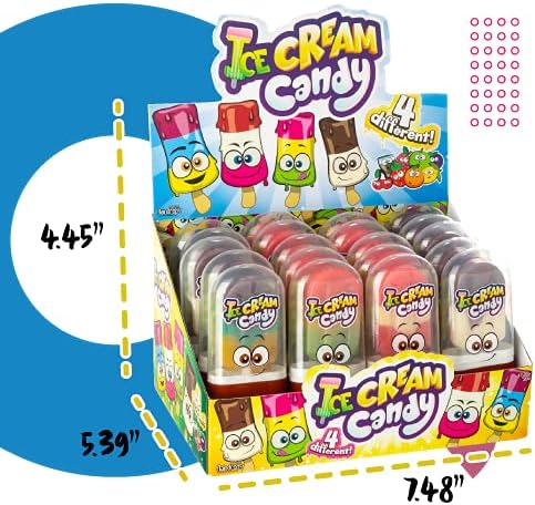 16 Raindrop Ice Cream Candy - Piece Display