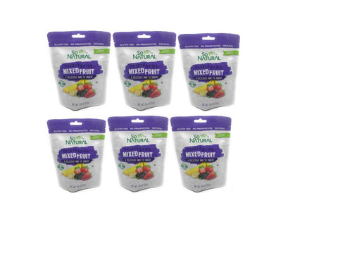 So Natural Freeze Fried Mixed Fruit (Banana, Mulberry, Strawberries) 6 Packs.071 Oz each_AB