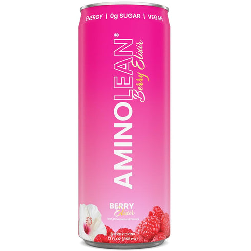 12 Pack RSP NUTRITION AminoLean Energy Drink - Sugar Free Amino Energy with No Jitters, Tingles, or Crash, Vegan Amino