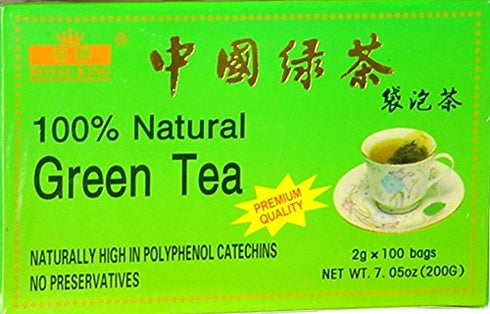 Royal King CHINESE PREMIUM GREEN TEA (100 BAG each Box) Brand (Pack of 3)