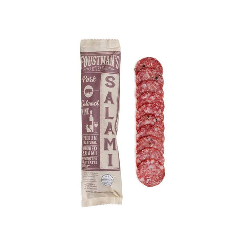 Foustman's Salami (Cabernet Wine) Artisanal, Nitrate-Free, Naturally Cured