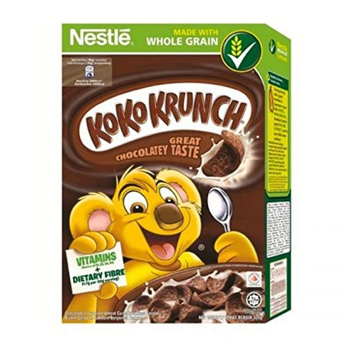 Koko Krunch 1 Box Nestle Chocolate Wheat Curls Breakfast Cereal - 300g per Box