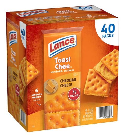 Generic 1.41 oz., 40 Lanc'e ToastChee Cheddar Cheese, pk.
