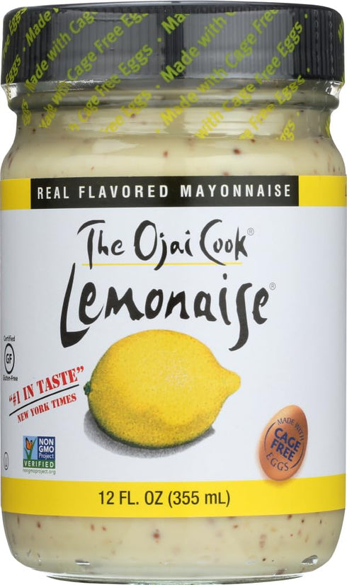 Lemonaise Zesty Citrus Mayo, All Natural Lemon Mayonnaise for Sandwiches, Dips, Dressings, 12 Ounce Jar (Pack of 2)