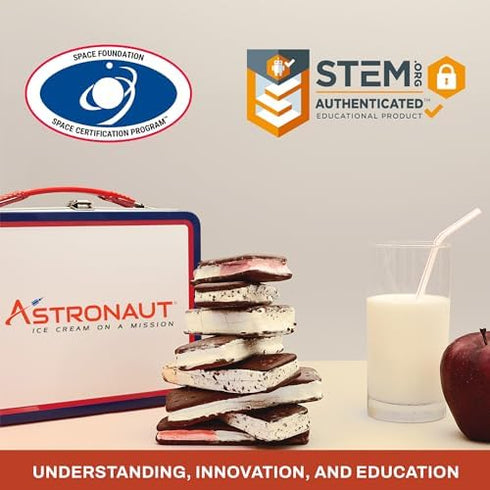 6 Count Astronaut Foods Freeze-Dried Ice Cream Sandwich, NASA Space Dessert, Neapolitan