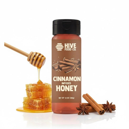 HIVE Food Co. Infused Honey 100% Pure American Raw & Unfiltered with