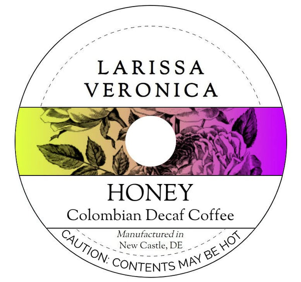 Larissa Veronica Honey Colombian Decaf Coffee (Single Serve K-Cup Pods) (Gourmet, Naturally Flavored, Whole