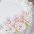 1 Count Sugar Blossom Cake Spray Gumpaste Flowers for Cake Decorating Soft Pink Cherry Blossoms with Green Leaves by
