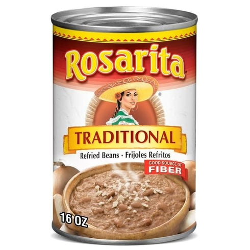 Generic Traditional Refried Beans, 16 oz. (Pack of 6)