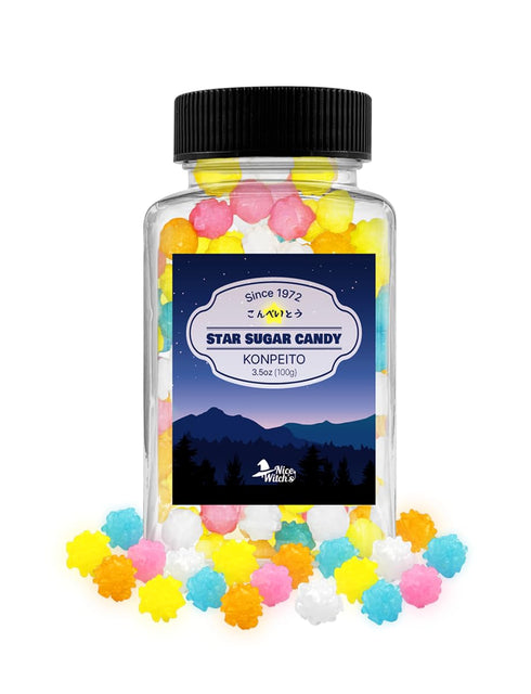 NICE WITCH'S Konpeito Sugar Candy - 100g(3.5 Ounce) Sweet And Colorful/Handmade Star