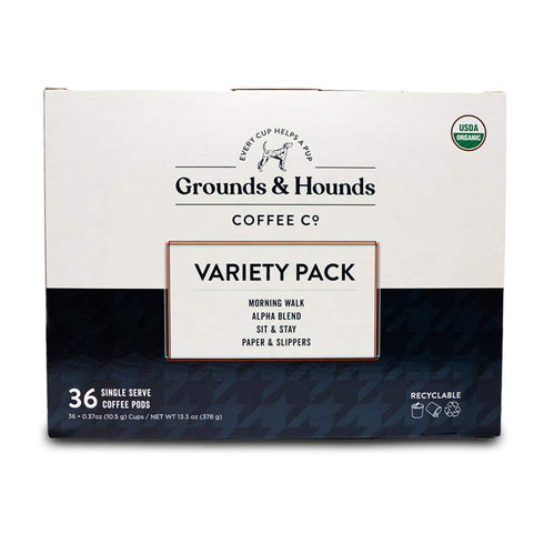 Grounds & Hounds Single Serve Organic Coffee Pods - K Cup Coffee