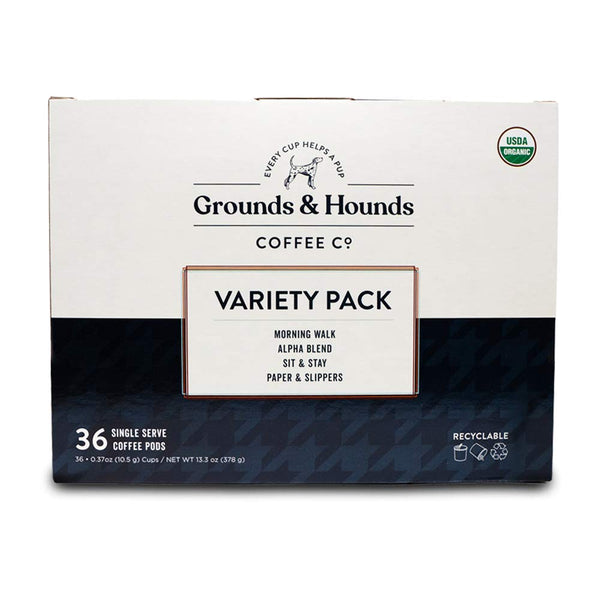 Grounds & Hounds Single Serve Organic Coffee Pods - K Cup Coffee