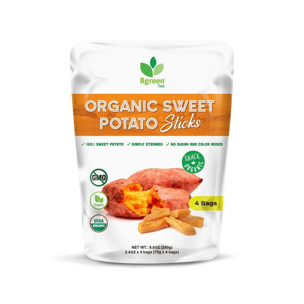 Big Green Organic Food - Organic Sweet Potato Sticks, Healthy Snack, Single