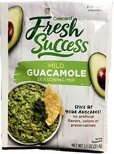 Concord Foods Mild Guacamole Seasoning Mix, 1.1 Ounce, Pack of 18