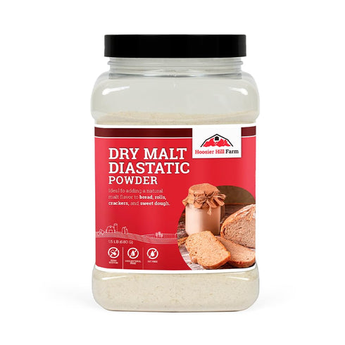 Hoosier Hill Farm 1.5LB Dry Malt (Diastatic) Baking Powder (Pack of 1)