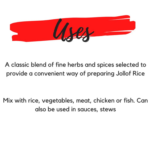 Colour Flavour Jollof Rice Spice, Tasty Smoky Seasoning for Rice, Made with Herbs and Superfoods