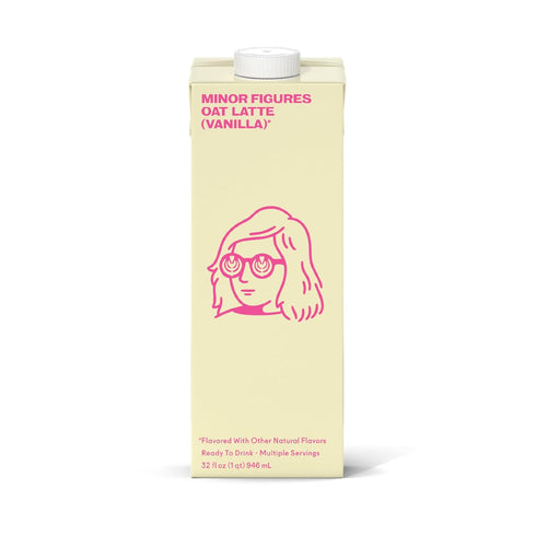 32oz 6 Pack Minor Figures - Oat Latte - Vanilla - Ready to Drink - Multi-serve - Non-GMO - Plant-Based - Vegan