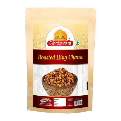 GHOTARAM Hing Roasted Chana Bhuna Chana, Roasted Chickpeas, Black Gram With Goodness Of