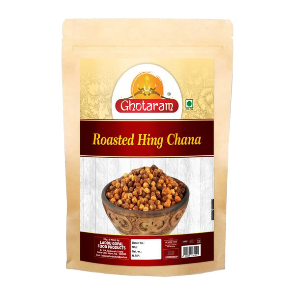 GHOTARAM Hing Roasted Chana Bhuna Chana, Roasted Chickpeas, Black Gram With Goodness Of