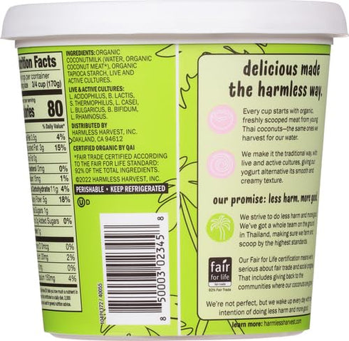 Harmless 24oz Harvest Dairy-Free Yogurt - Plain