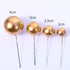 Mini Round Gold Balloon Cake Toppers, Cupcake Decorations for Birthday, Wedding, Anniversary, 25 PCS