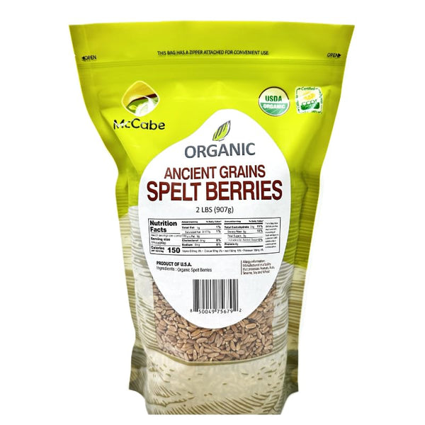 MacCabe Organic Spelt Berries - Whole Wheat Berries - Rich with Fiber