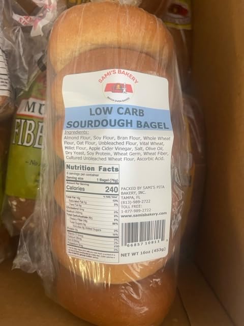 generic Sami's bakery low carb sourdough bagels